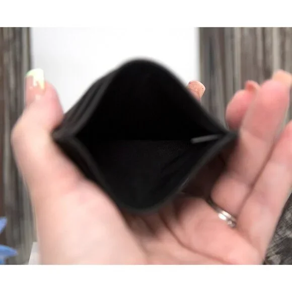 Tory Burch Black Leather Eleanor Logo Card Case Mini Wallet NWT - Picture 5 of 5